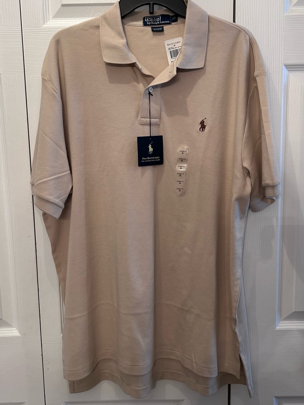 Polo Ralph Lauren Classic-fit Beige Polo Shirt - Size XL NWT